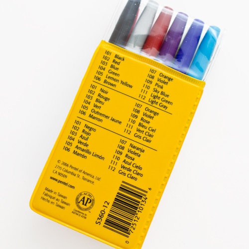 Pentel, Sets, Marker Set, Art & School, Color Pen, Fine Point, 12 pack, 81460